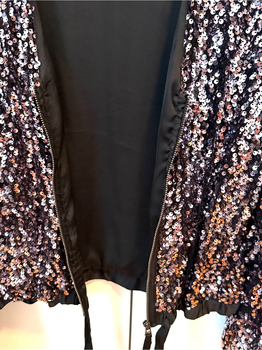 Women's Sequin Zip Blouson Jkt NWOT - Picture 6 of 12
